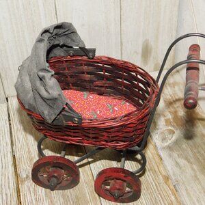 Doll Buggy Wicker, Vintage Doll Buggy,